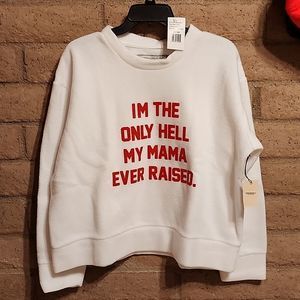 NEW DAYDREAM NATION Fleece Cropped Graphic Sweatshirt Color White Size Small